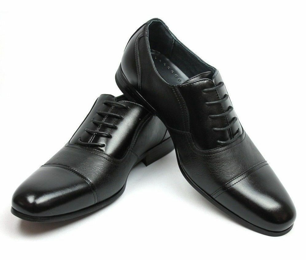 New Mens Ferro Aldo Black Dress Shoes Cap Toe Oxfords Lace Up19339 ...