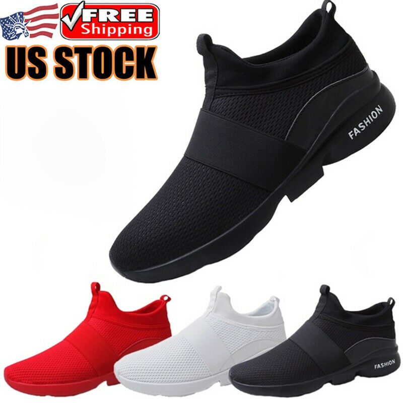 Men’s Casual Slip on Tennis Shoes Outdoor Walking Athletic Running ...