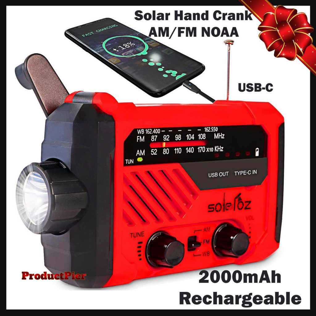 Emergency Radio Solar Hand Crank